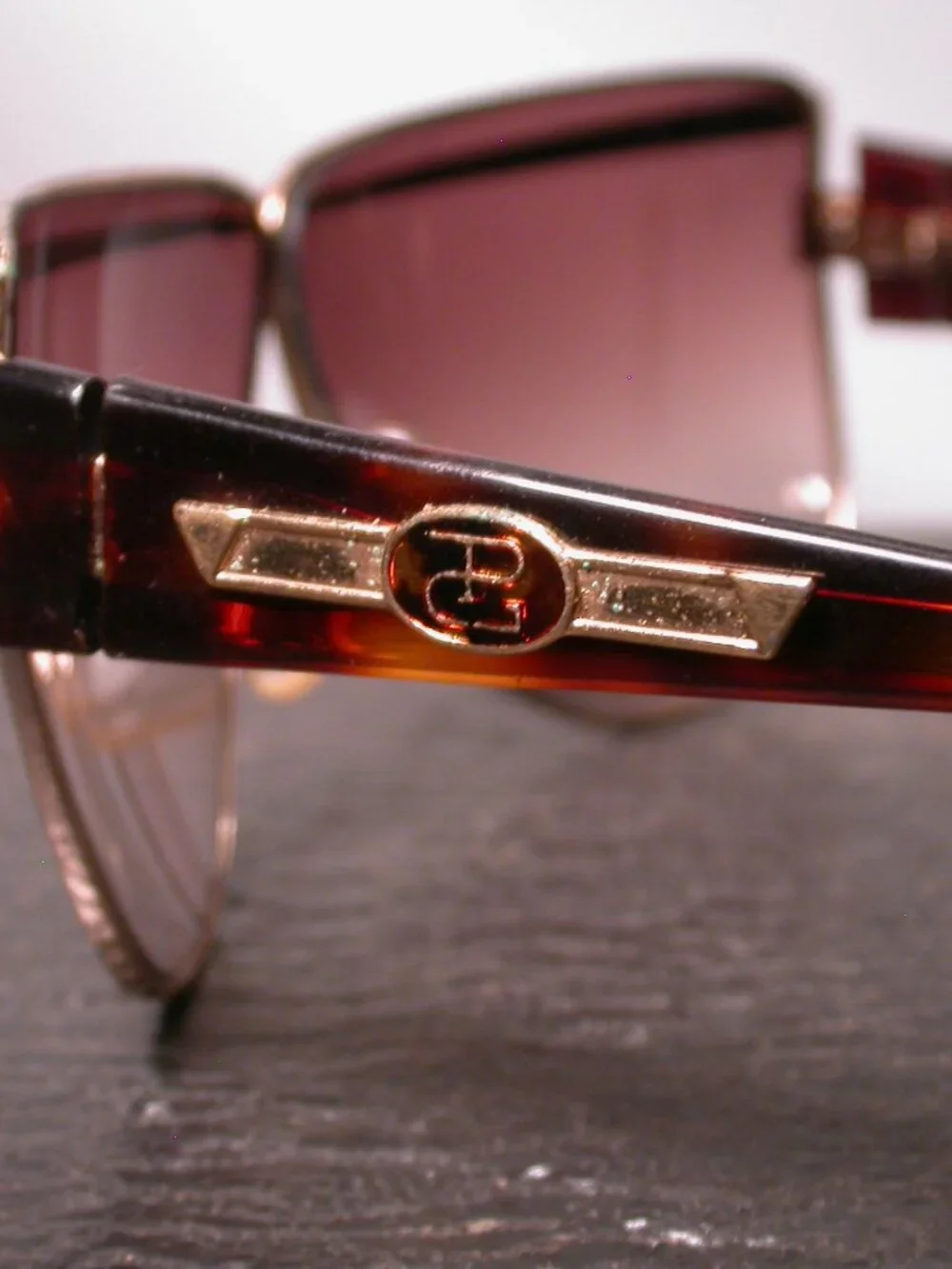 Paolo Gucci Status Eyes Gold Tortoise Big Shades Sunglasses Made in Italy